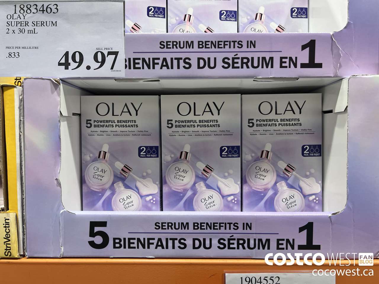 1883463 OLAY SUPER SERUM 2 X 30ML $49.97