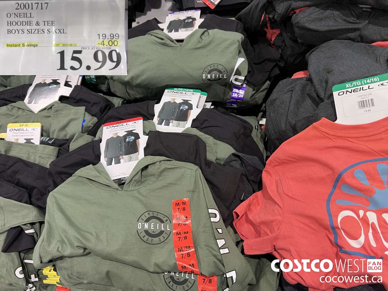 2001717 O'NEILL HOODIE & TEE BOYS SIZES S-XXL ($4.00 INSTANT SAVINGS EXPIRES ON 2025-08-31) $15.99