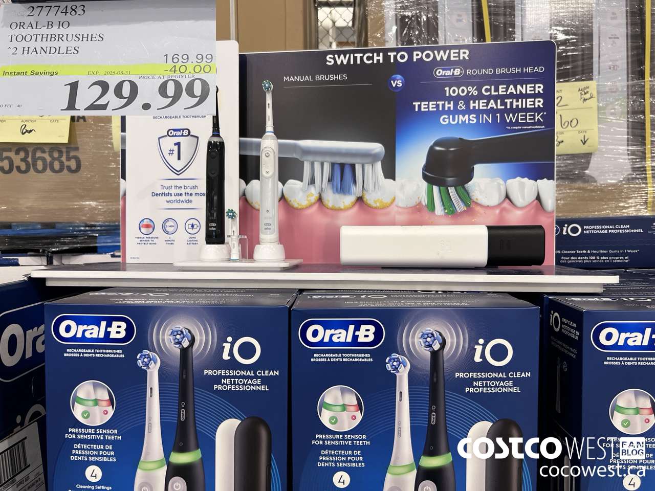 2777483 ORAL-B IO TOOTHBRUSHES 2 HANDLES ($40.00 INSTANT SAVINGS EXPIRES ON 2025-08-31) $129.99