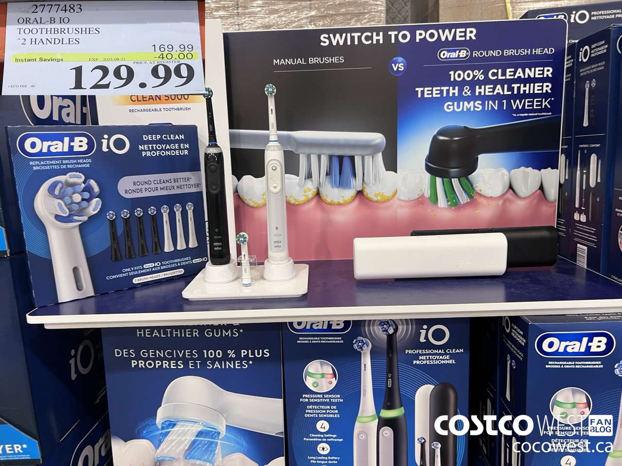 2777483 ORAL-B IO TOOTHBRUSHES 2 HANDLES ($40.00 INSTANT SAVINGS EXPIRES ON 2025-08-31) $129.99