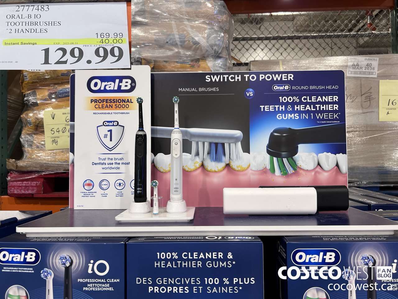 2777483 ORAL-B IO TOOTHBRUSHES 2 HANDLES ($40.00 INSTANT SAVINGS EXPIRES ON 2025-08-31) $129.99