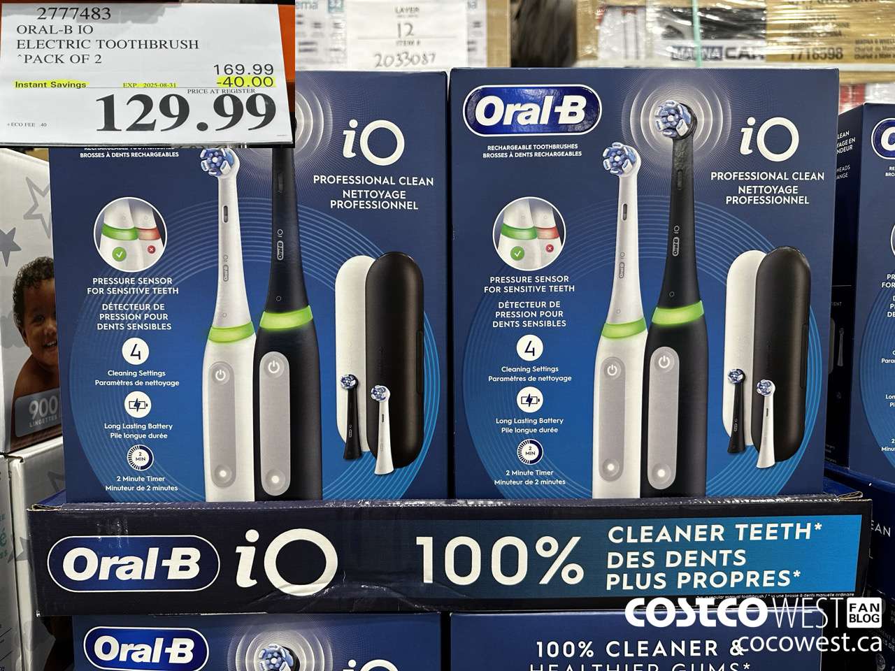 2777483 ORAL-B IO TOOTHBRUSHES 2 HANDLES ($40.00 INSTANT SAVINGS EXPIRES ON 2025-08-31) $129.99