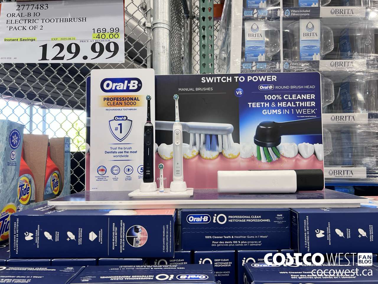 2777483 ORAL-B IO TOOTHBRUSHES 2 HANDLES ($40.00 INSTANT SAVINGS EXPIRES ON 2025-08-31) $129.99