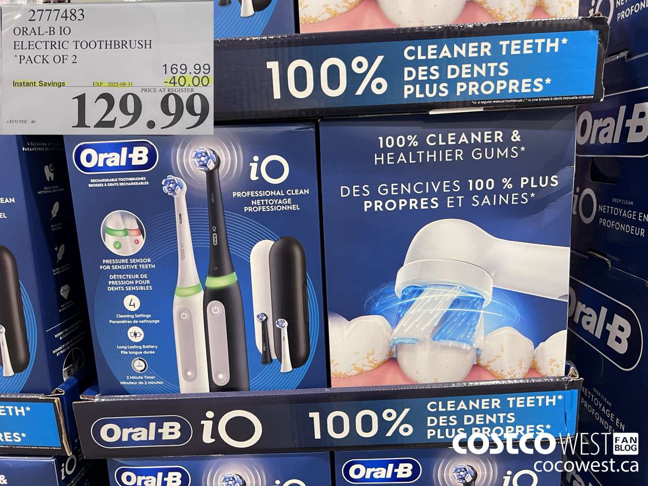 2777483 ORAL-B IO TOOTHBRUSHES 2 HANDLES ($40.00 INSTANT SAVINGS EXPIRES ON 2025-08-31) $129.99