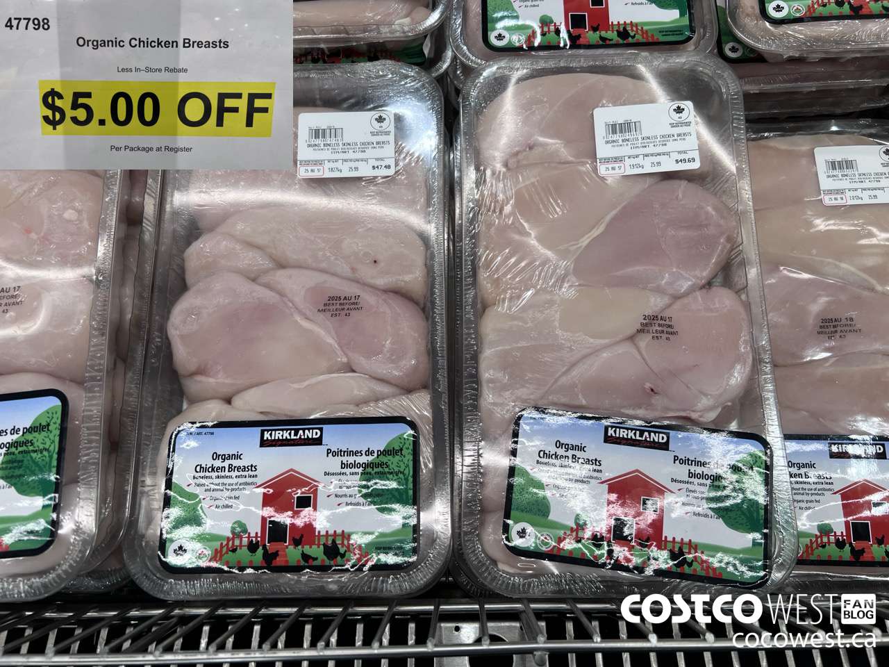 47798 ORGANIC CHICKEN BREASTS ($5.00 INSTANT SAVINGS)