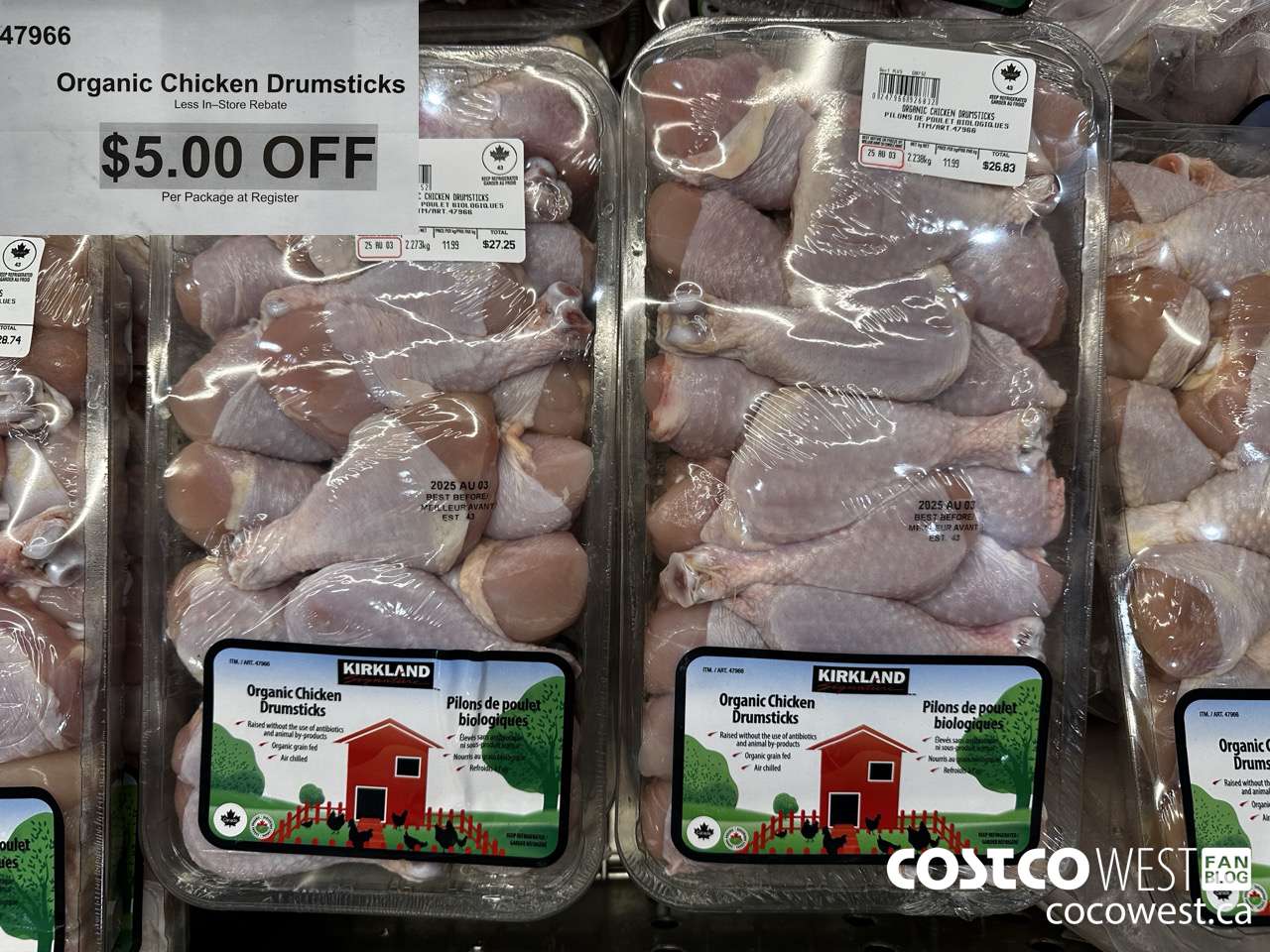 47966 ORGANIC CHICKEN DRUMSTICKS ($5.00 INSTANT SAVINGS)