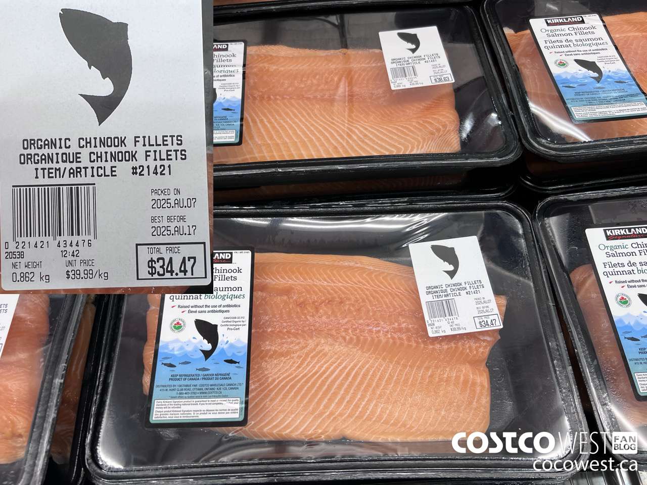 21421 ORGANIC CHINOOK FILLETS $39.99