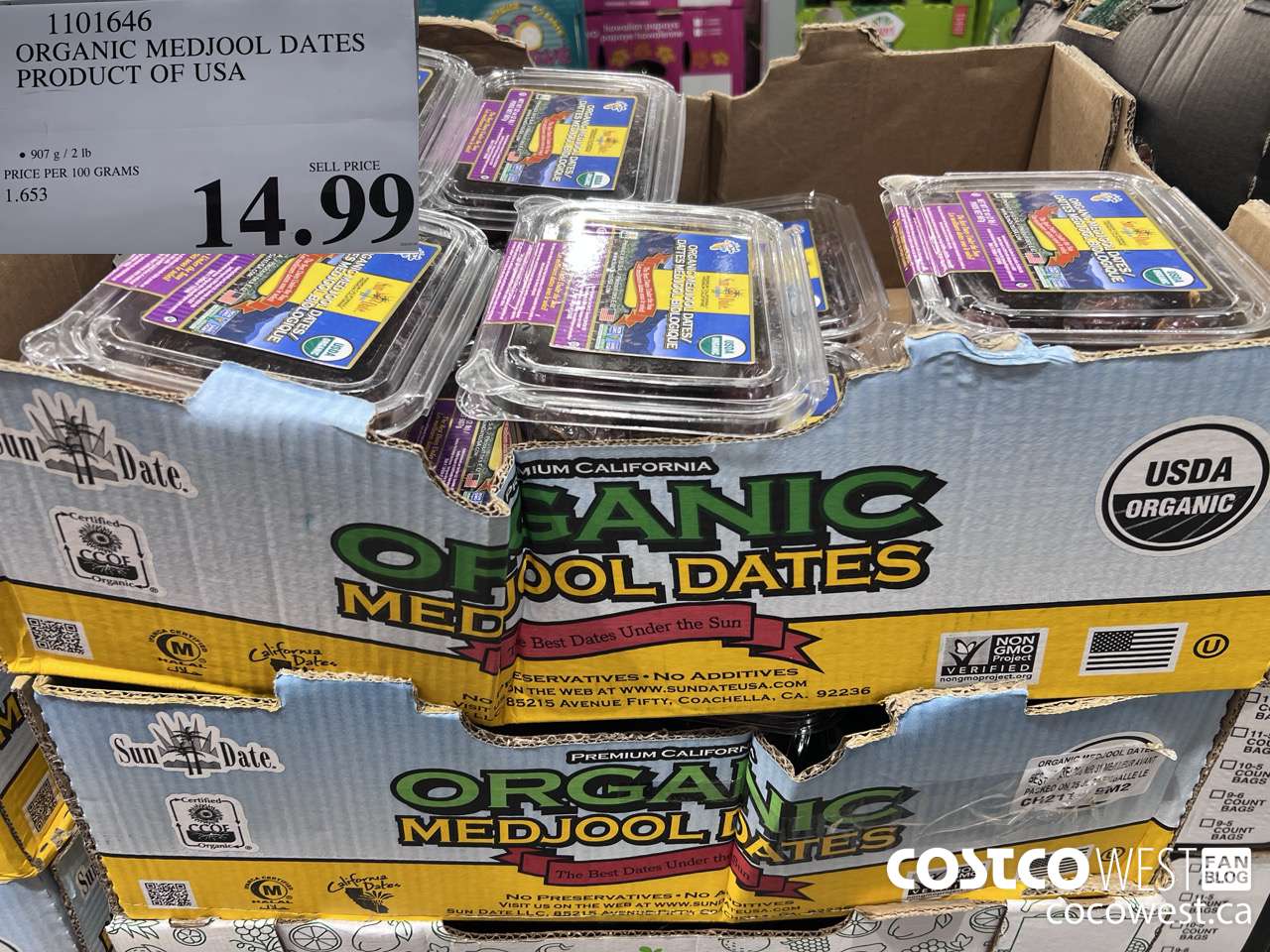 1101646 ORGANIC MEDJOOL DATES PRODUCT OF USA $14.99