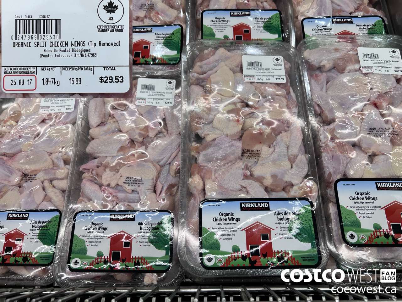 47969 ORGANIC SPLIT CHICKEN WINGS (TIP REMOVED) $15.99