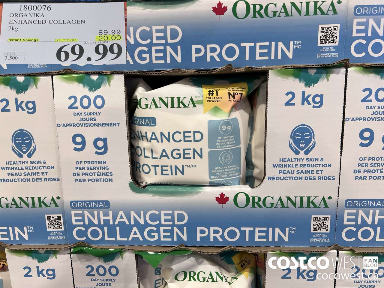 1800076 ORGANIKA ENHANCED COLLAGEN 2KG ($20.00 INSTANT SAVINGS EXPIRES ON 2025-08-31) $69.99