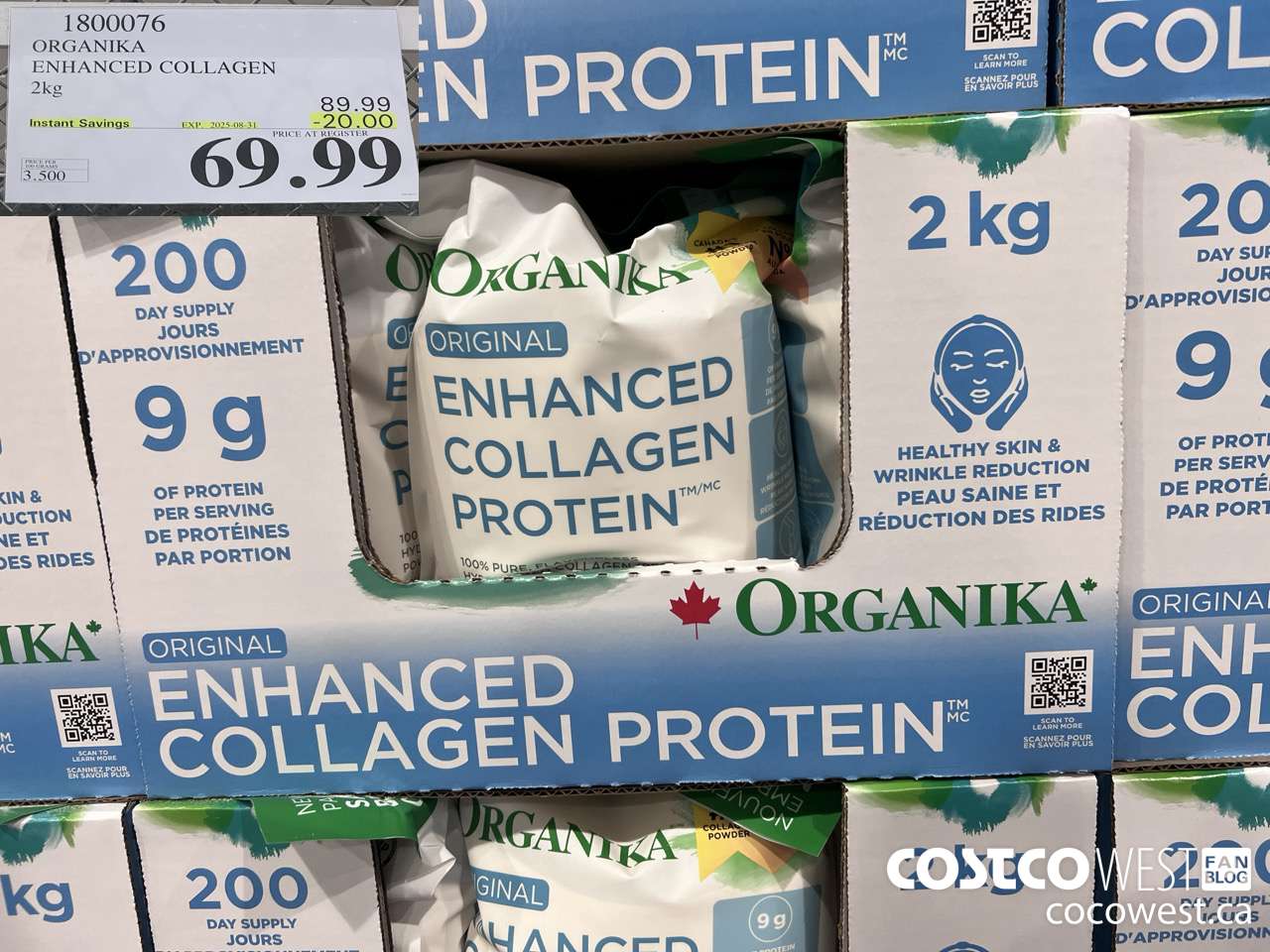 1800076 ORGANIKA ENHANCED COLLAGEN 2KG ($20.00 INSTANT SAVINGS EXPIRES ON 2025-08-31) $69.99