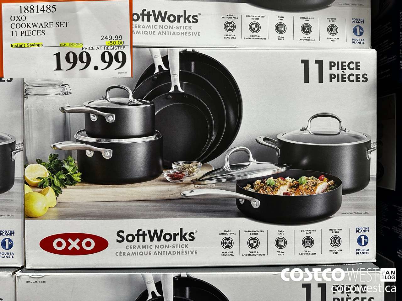 1881485 OXO COOKWARE SET 11 PIECES ($50.00 INSTANT SAVINGS EXPIRES ON 2025-08-03) $199.99