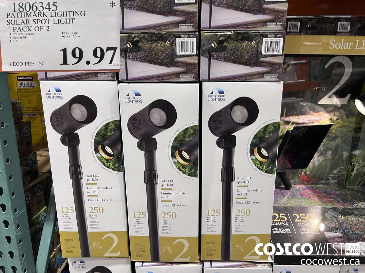 1806345 PATHMARK LIGHTING SOLAR SPOT LIGHT PACK OF 2 $19.97