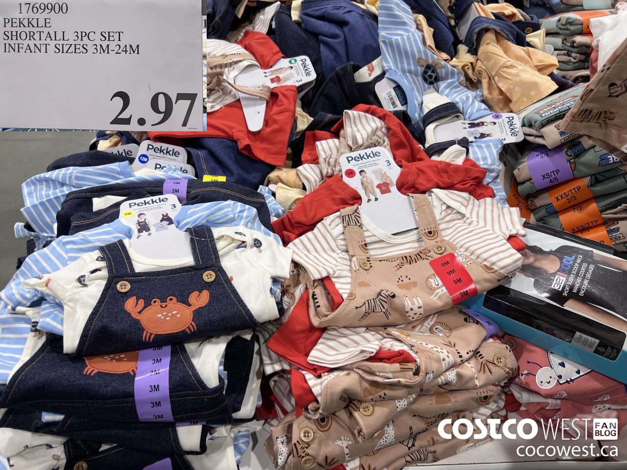 1769900 PEKKLE SHORTALL 3PC SET INFANT SIZES 3M-24M $2.97