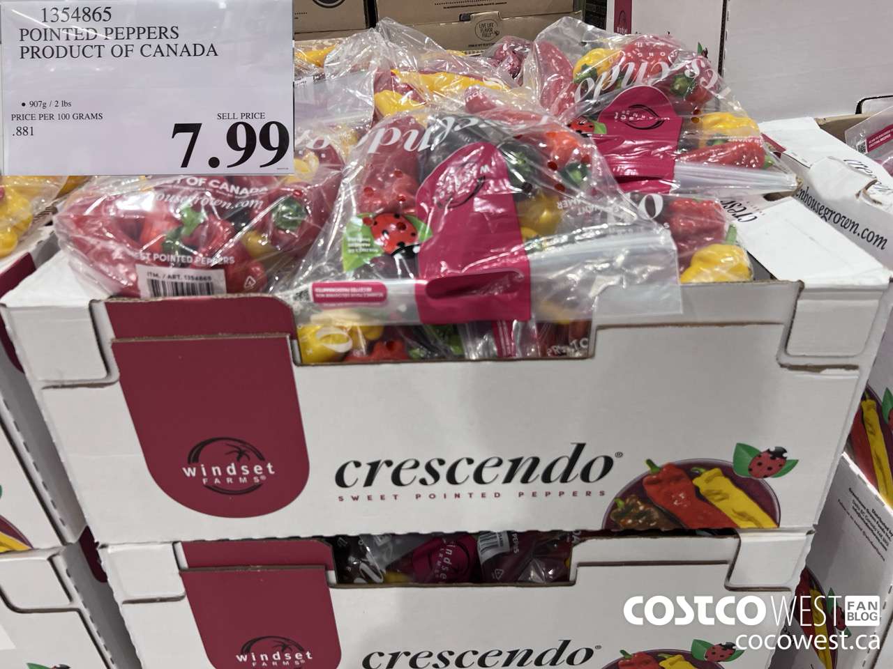 1354865 POINTED PEPPERS PRODUCT OF CANADA $7.99