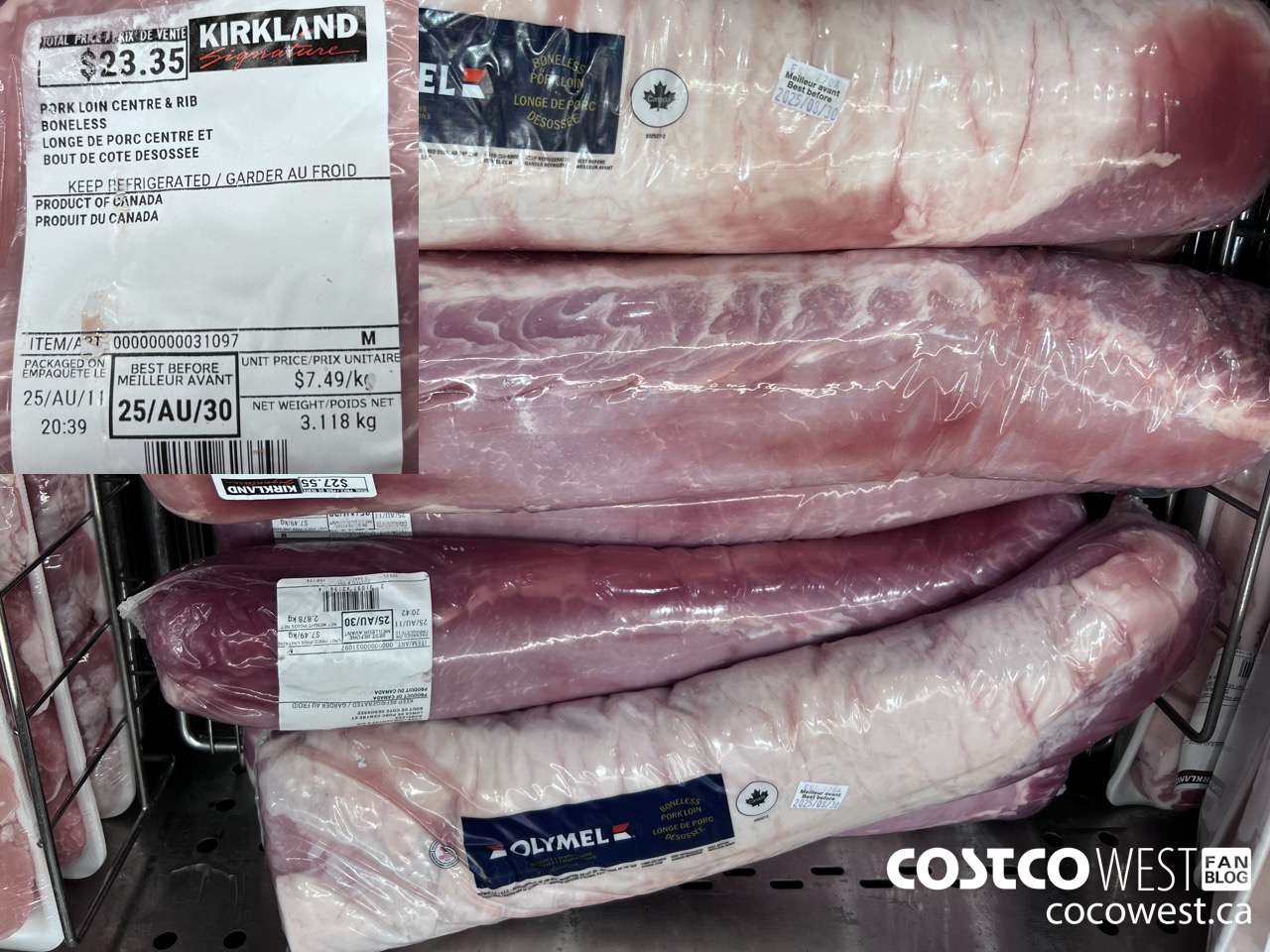 31097 PORK LOIN CENTRE & RIB BONELESS $7.49