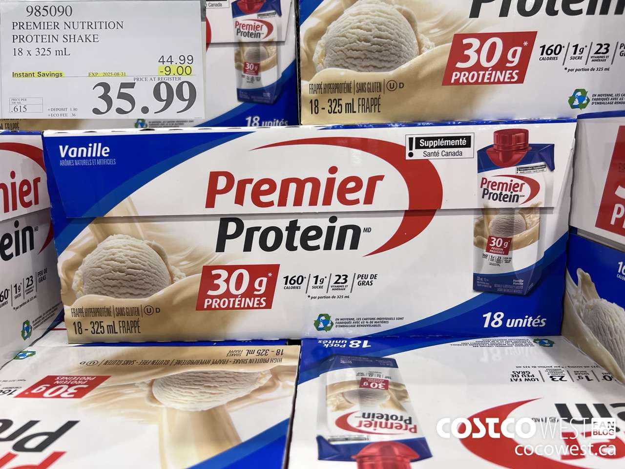 985090 PREMIER NUTRITION PROTEIN SHAKE 18 x 325 mL ($9.00 INSTANT SAVINGS EXPIRES ON 2025-08-31) $35.99