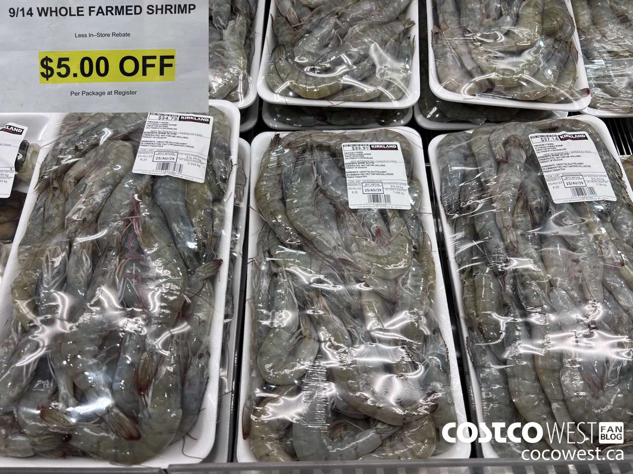 16783 PREVIOUSLY FROZEN 9/14 WHOLE FARMED SHRIMP ($5.00 INSTANT SAVINGS)