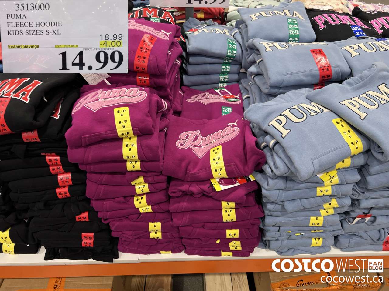 3513000 PUMA FLEECE HOODIE GIRLS SIZES S-XL ($4.00 INSTANT SAVINGS EXPIRES ON 2025-08-31) $14.99