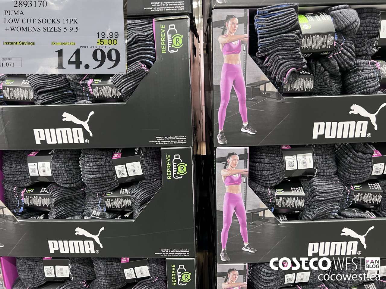 2893170 PUMA LOW CUT SOCKS 14PK WOMENS SIZES 5-9.5 ($5.00 INSTANT SAVINGS EXPIRES ON 2025-08-31) $14.99