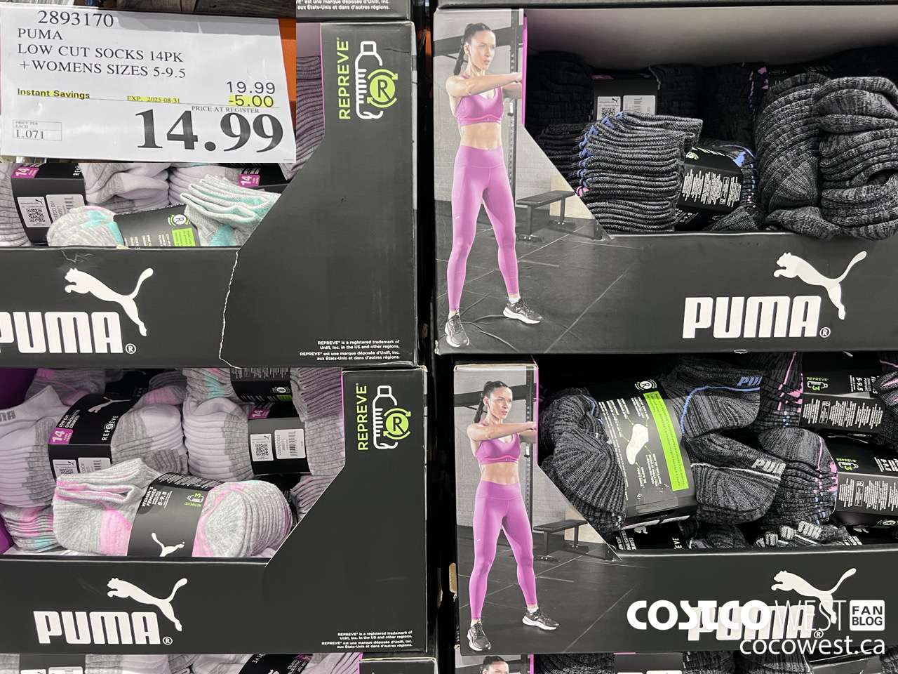 2893170 PUMA LOW CUT SOCKS 14PK WOMENS SIZES 5-9.5 ($5.00 INSTANT SAVINGS EXPIRES ON 2025-08-31) $14.99