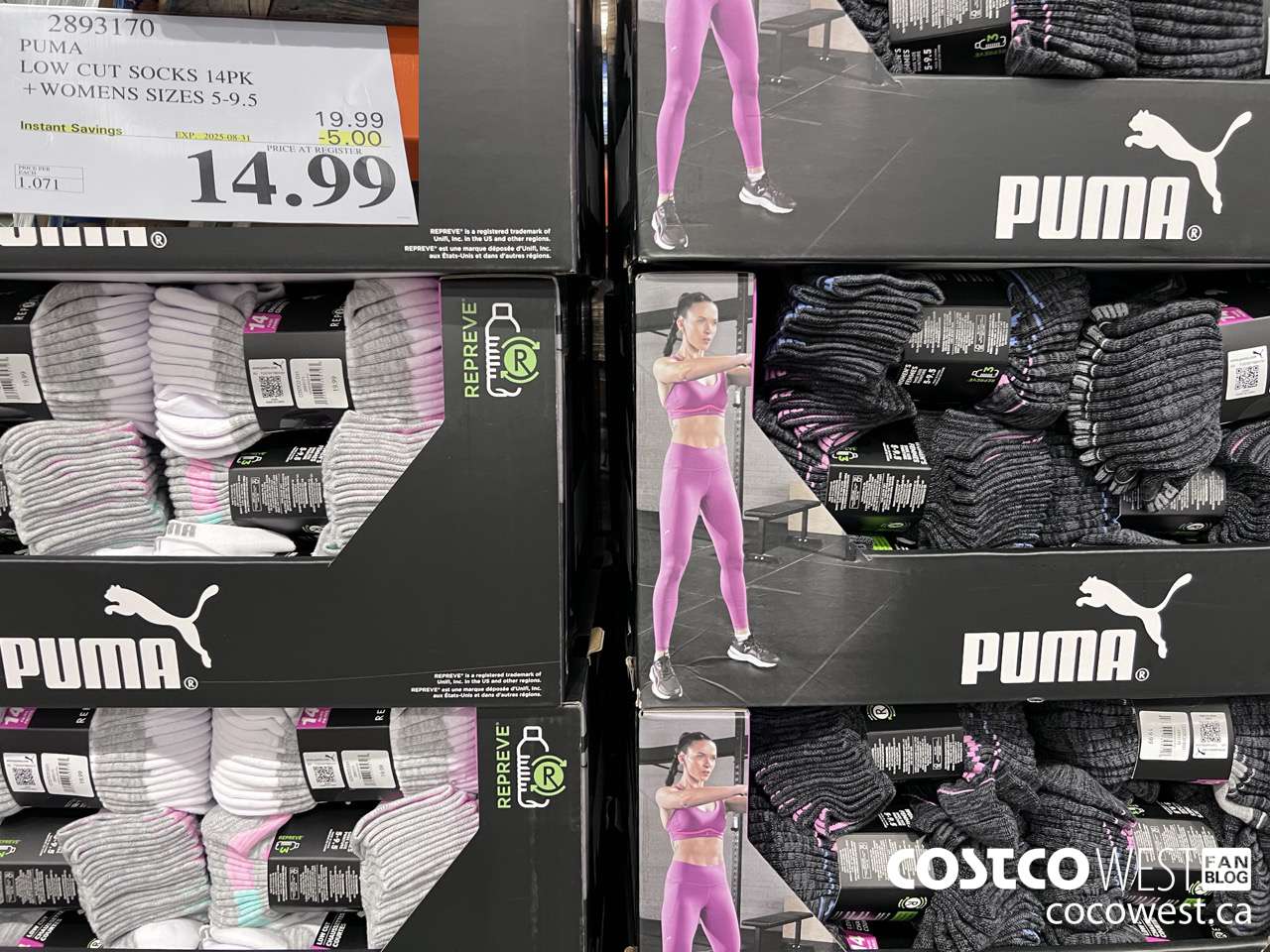 2893170 PUMA LOW CUT SOCKS 14PK WOMENS SIZES 5-9.5 ($5.00 INSTANT SAVINGS EXPIRES ON 2025-08-31) $14.99