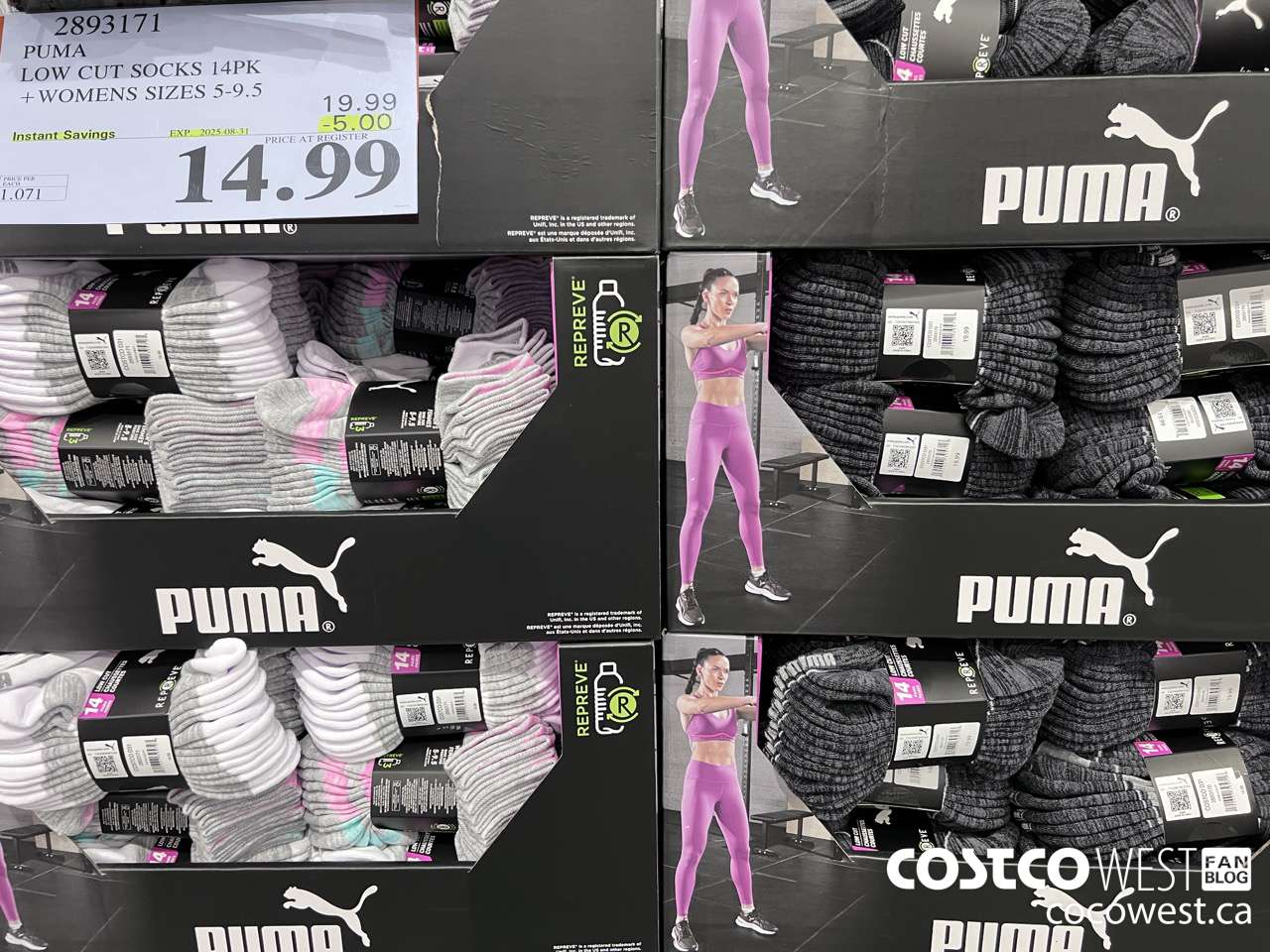 2893171 PUMA LOW CUT SOCKS 14PK WOMENS SIZES 5-9.5 ($5.00 INSTANT SAVINGS EXPIRES ON 2025-08-31) $14.99