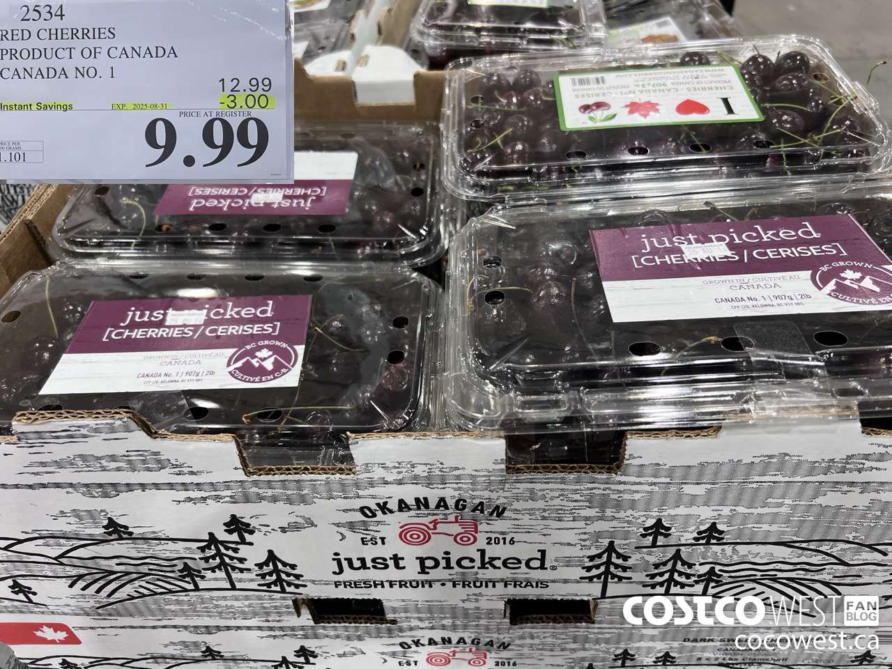 2534 RED CHERRIES PRODUCT OF CANADA CANADA NO. 1 ($3.00 INSTANT SAVINGS EXPIRES ON 2025-08-31) $9.99
