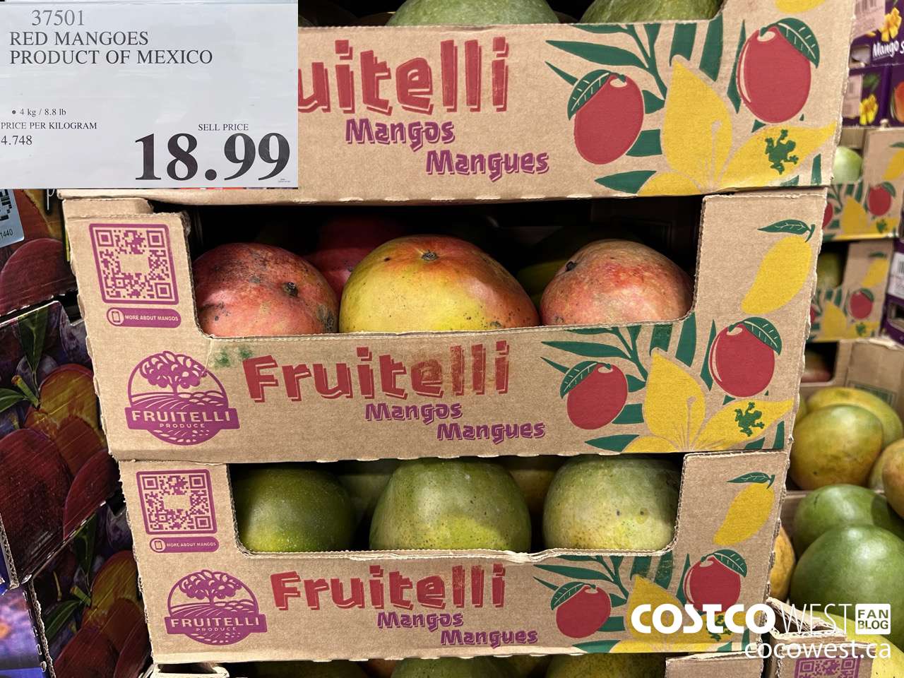 37501 RED MANGOES PRODUCT OF MEXICO $18.99