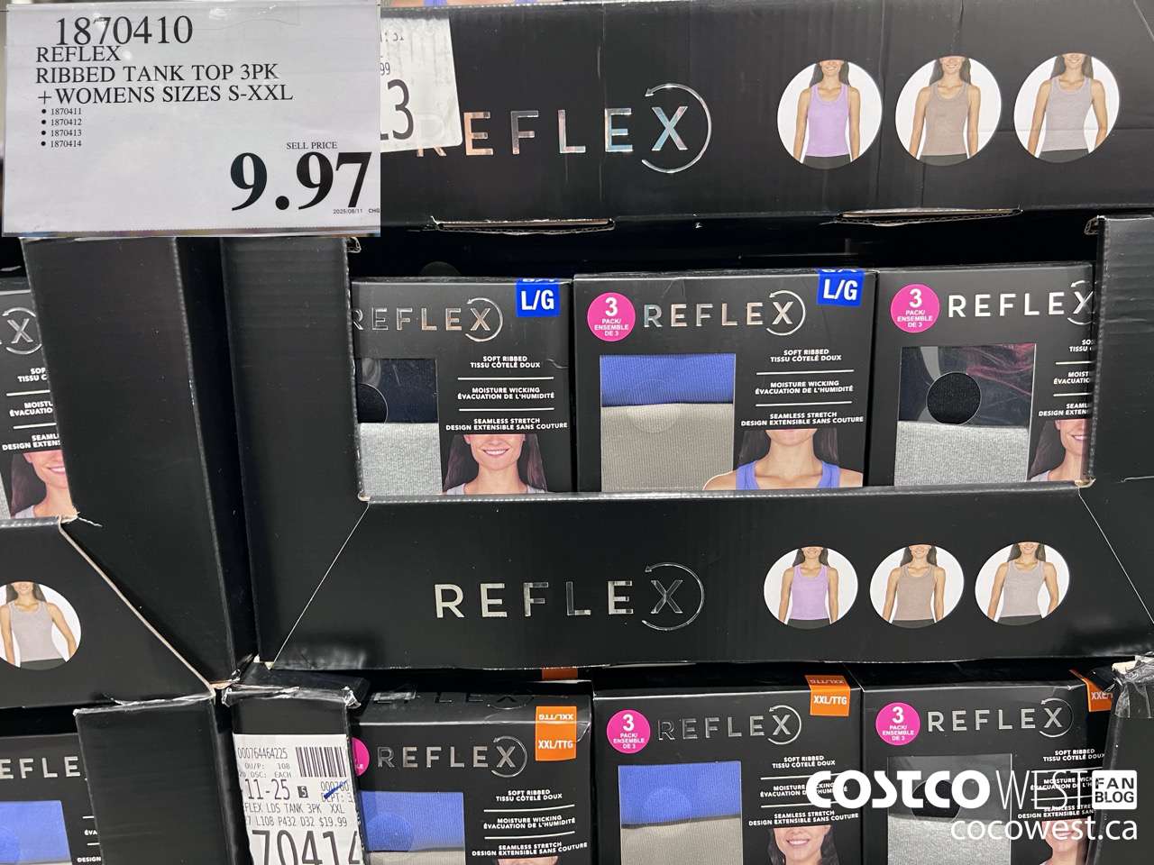 1870410 REFLEX RIBBED TANK TOP 3PK LADIES SIZES S-XXL $9.97