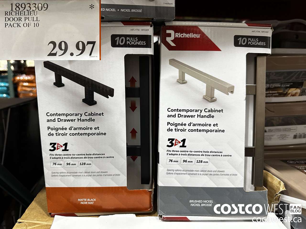 1893309 RICHELIEU DOOR PULL PACK OF 10 $29.97