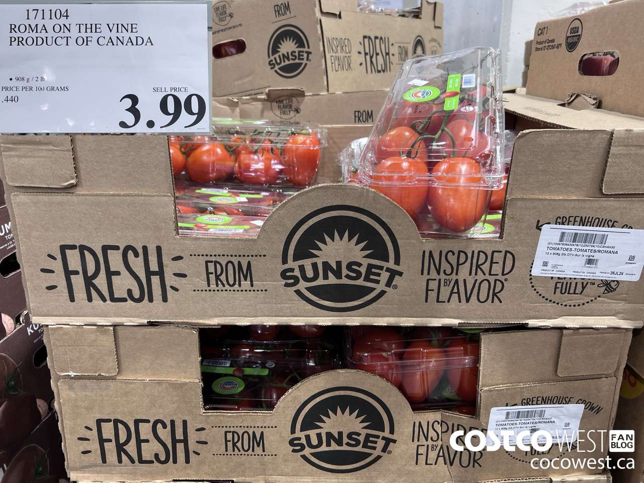 171104 ROMA ON THE VINE PRODUCT OF CANADA $3.99