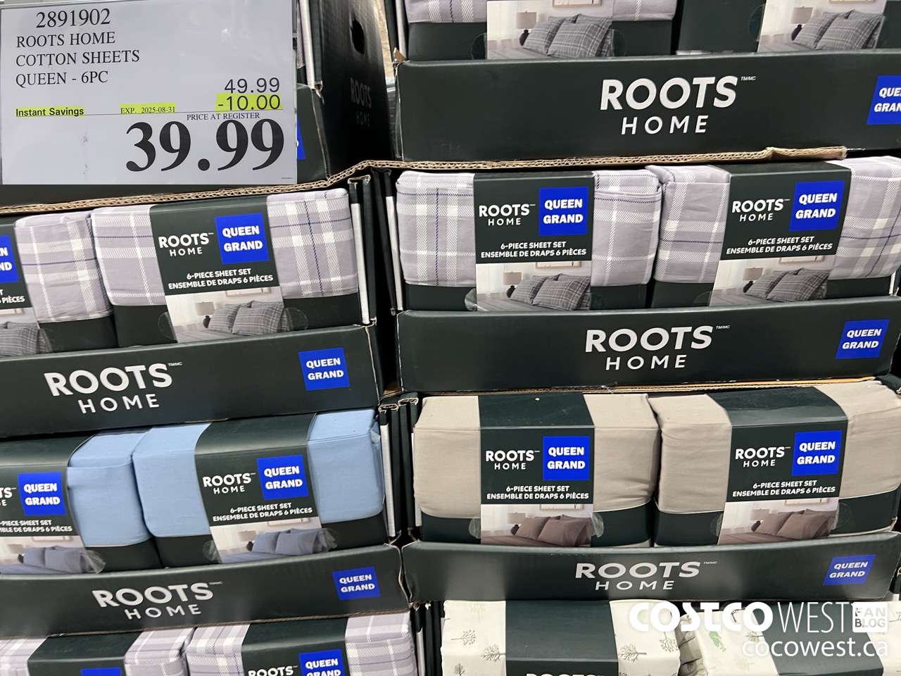 2891902 ROOTS HOME COTTON SHEETS QUEEN 6PC ($10.00 INSTANT SAVINGS EXPIRES ON 2025-08-31) $39.99