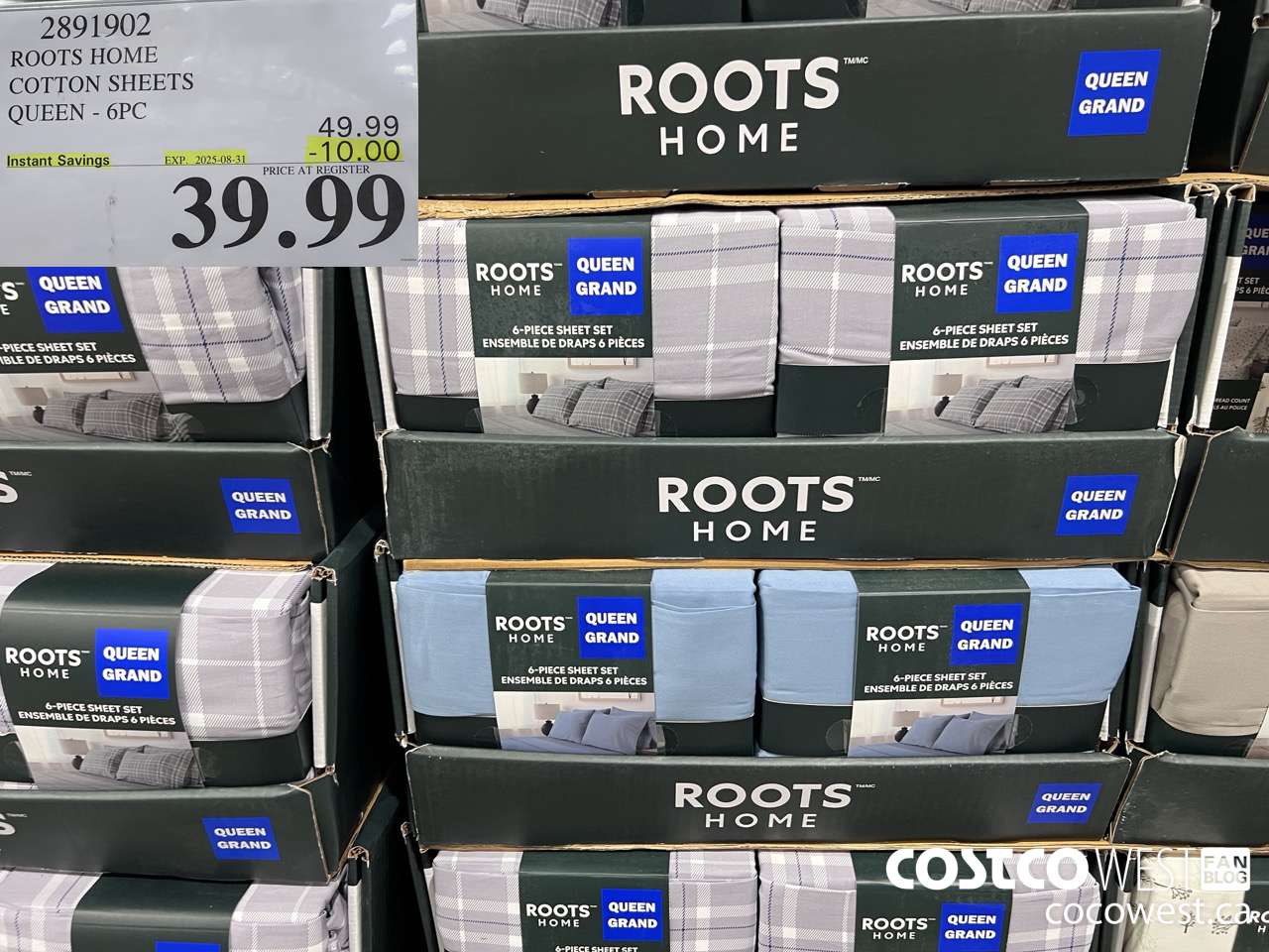 2891902 ROOTS HOME COTTON SHEETS QUEEN 6PC ($10.00 INSTANT SAVINGS EXPIRES ON 2025-08-31) $39.99