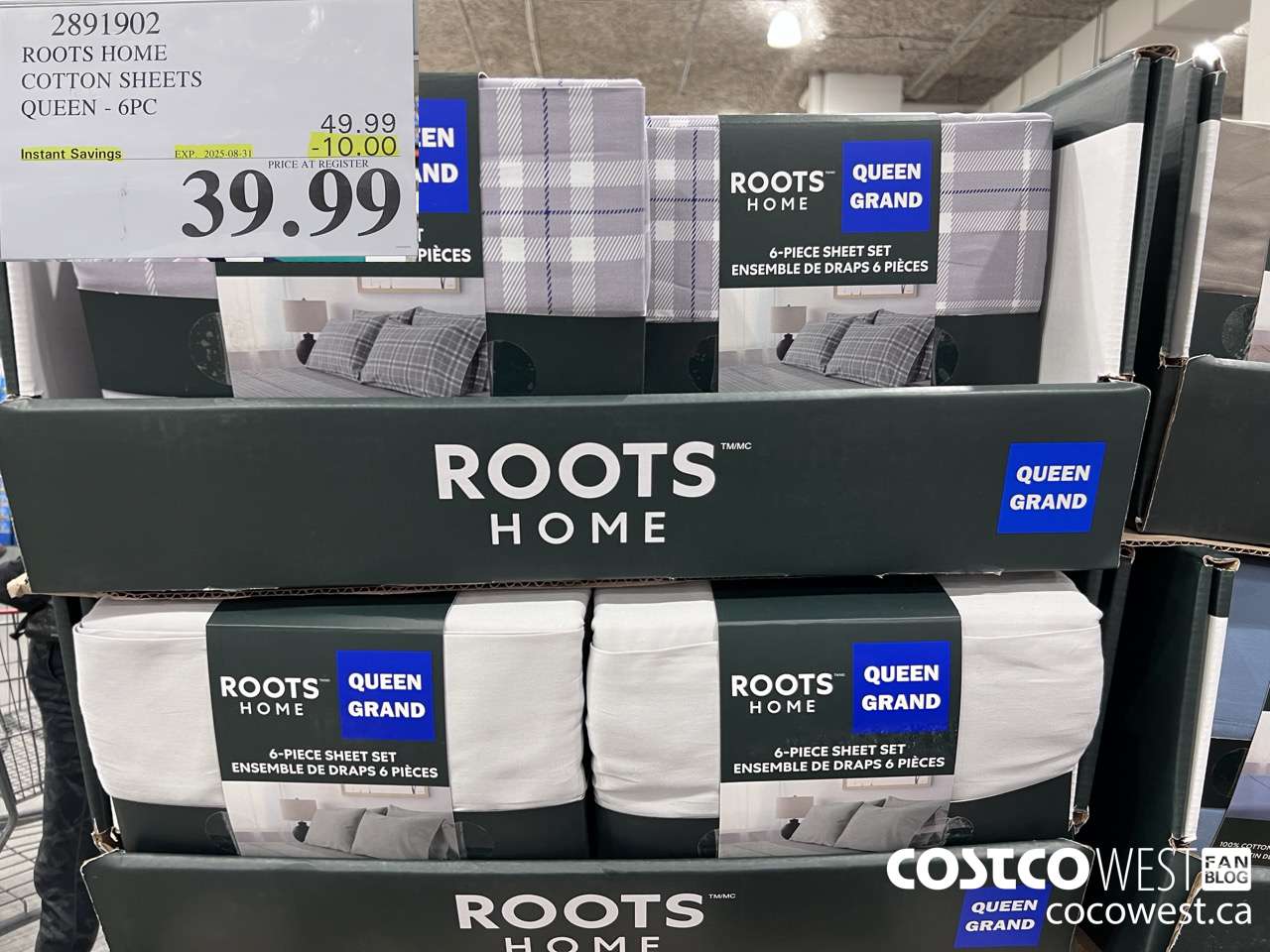 2891902 ROOTS HOME COTTON SHEETS QUEEN 6PC ($10.00 INSTANT SAVINGS EXPIRES ON 2025-08-31) $39.99