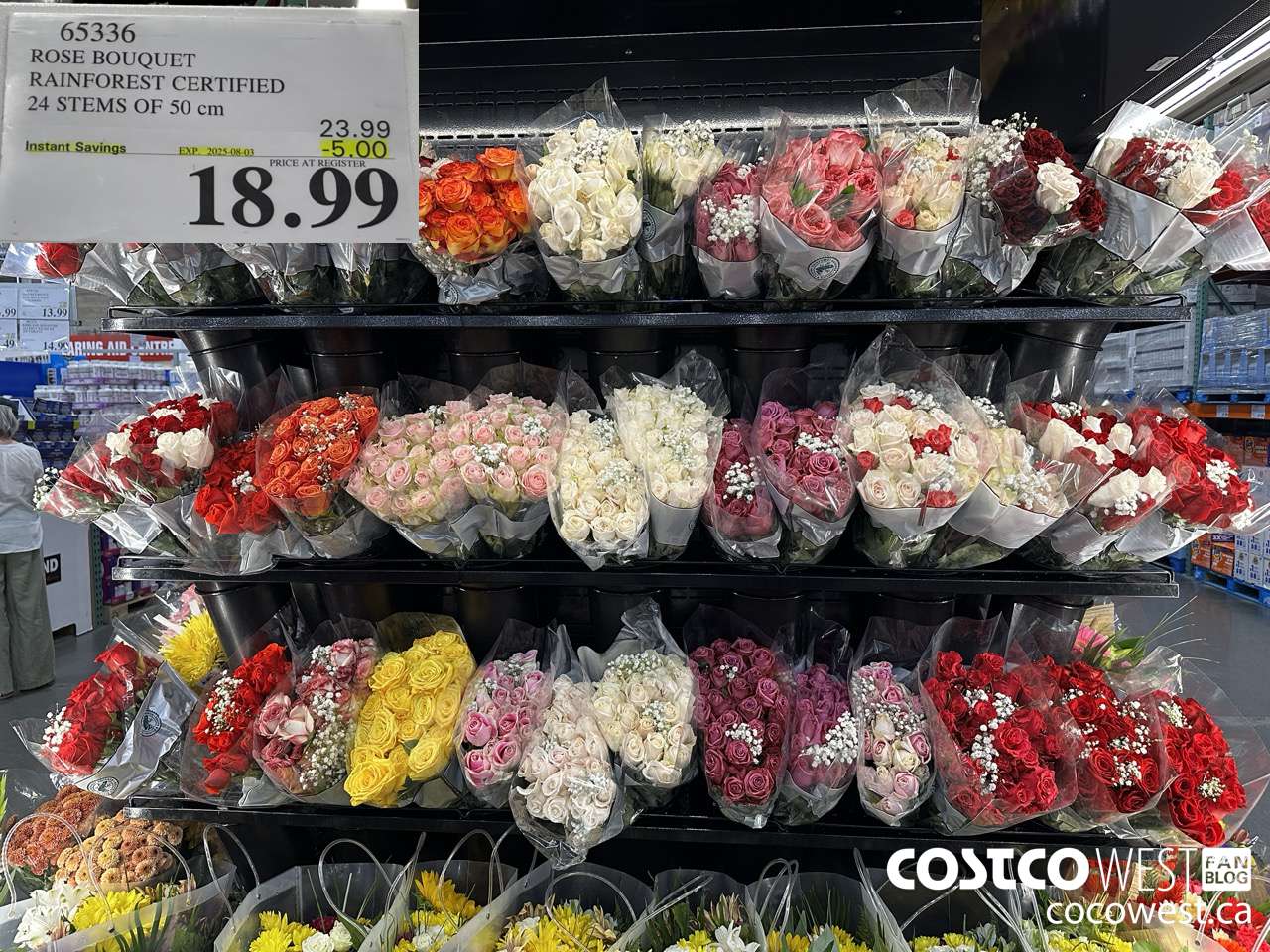 65336 ROSE BOUQUET RAINFOREST CERTIFIED 24 STEMS OF 50 cm ($5.00 INSTANT SAVINGS EXPIRES ON 2025-08-03) $18.99