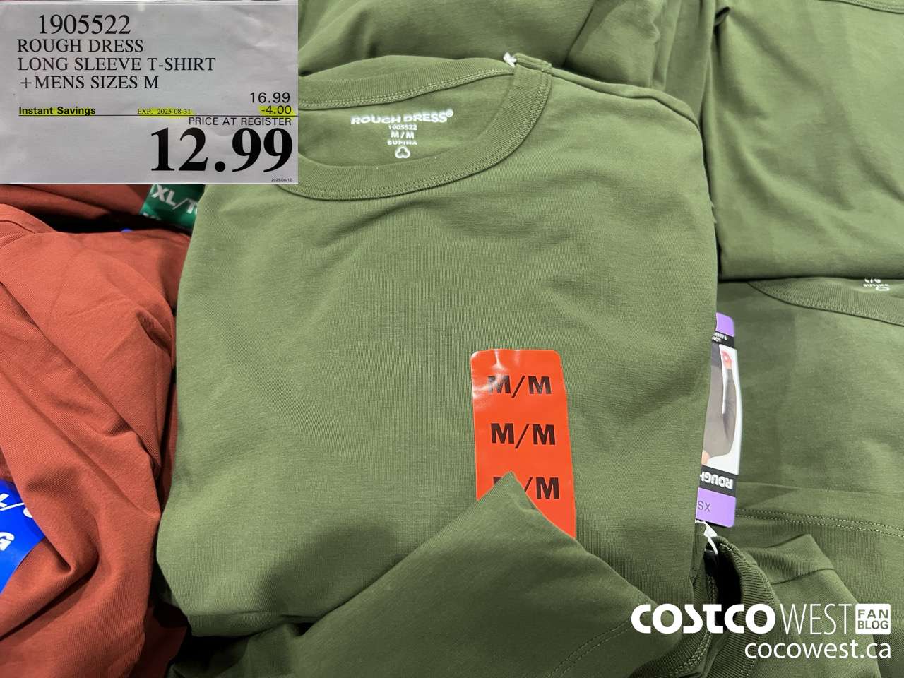 1905522 ROUGH DRESS LONG SLEEVE T-SHIRT MENS SIZES M ($4.00 INSTANT SAVINGS EXPIRES ON 2025-08-31) $12.99