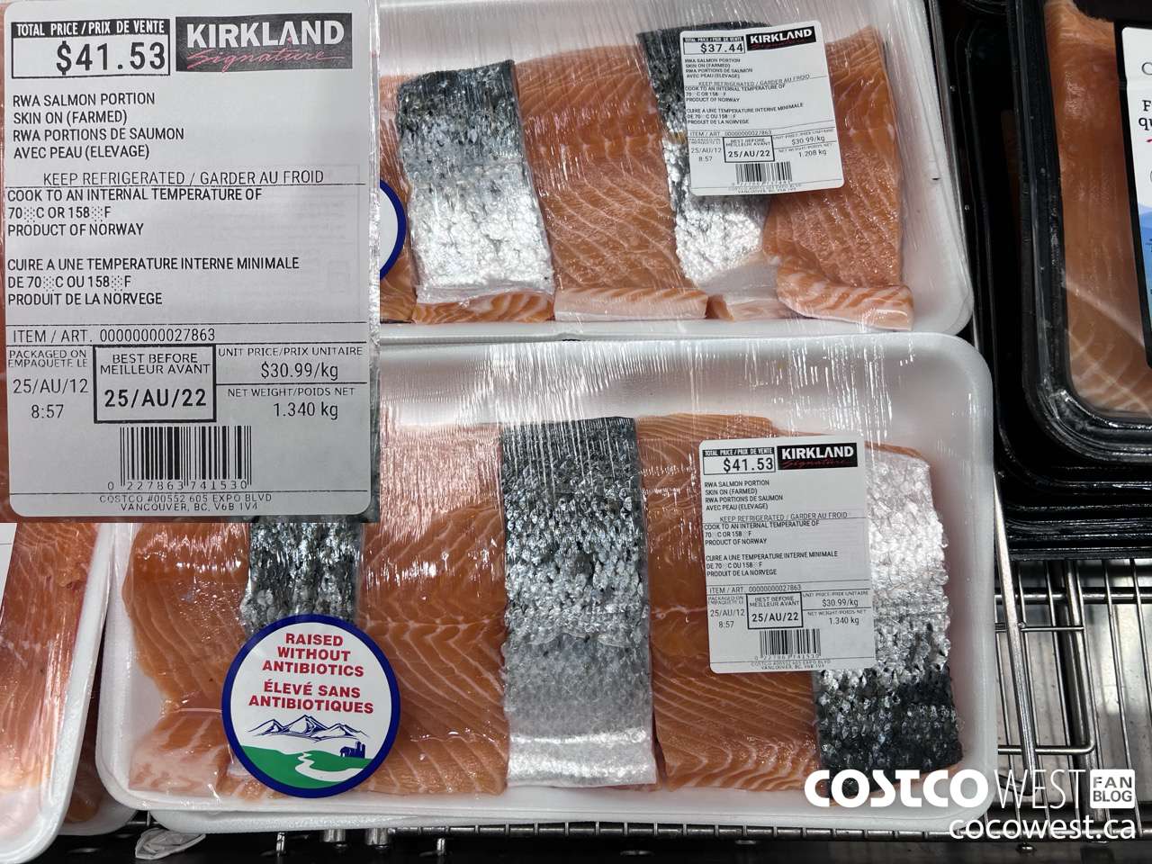 27863 RWA SALMON PORTION SKIN ON (FARMED) $30.99