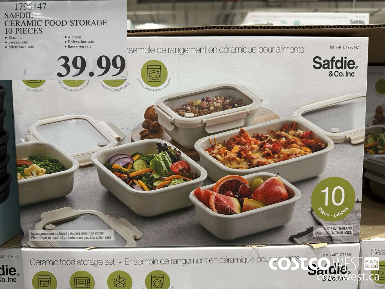 1796147 SAFDIE CERAMIC FOOD STORAGE 10 PIECES $39.99