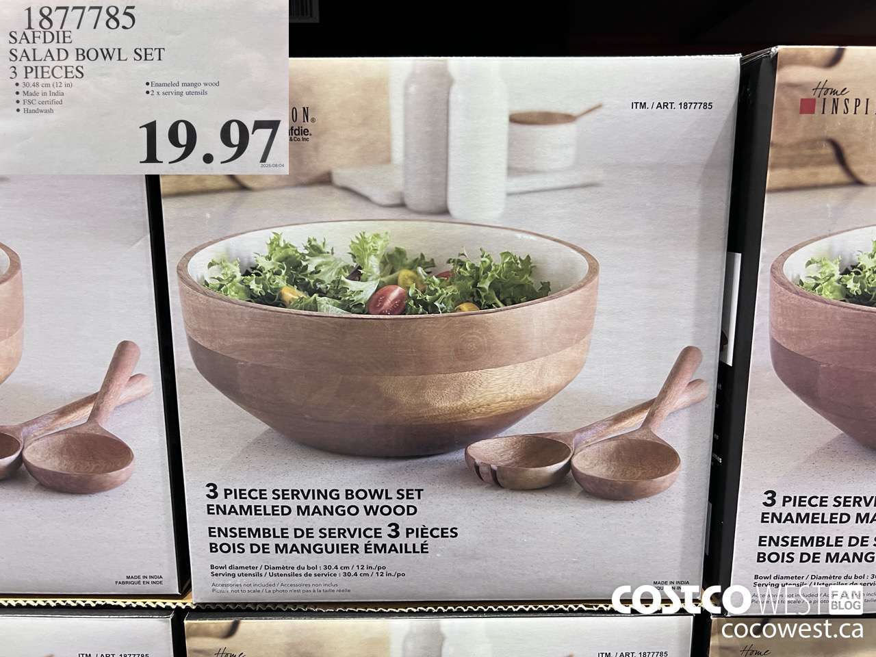 1877785 SAFDIE SALAD BOWL SET 3 PIECES $19.97