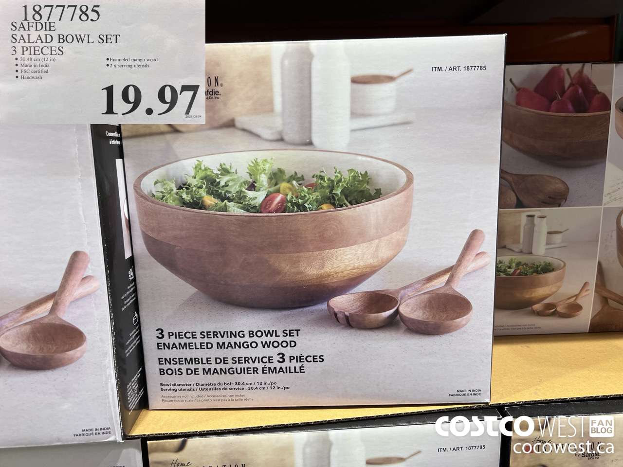 1877785 SAFDIE SALAD BOWL SET 3 PIECES $19.97