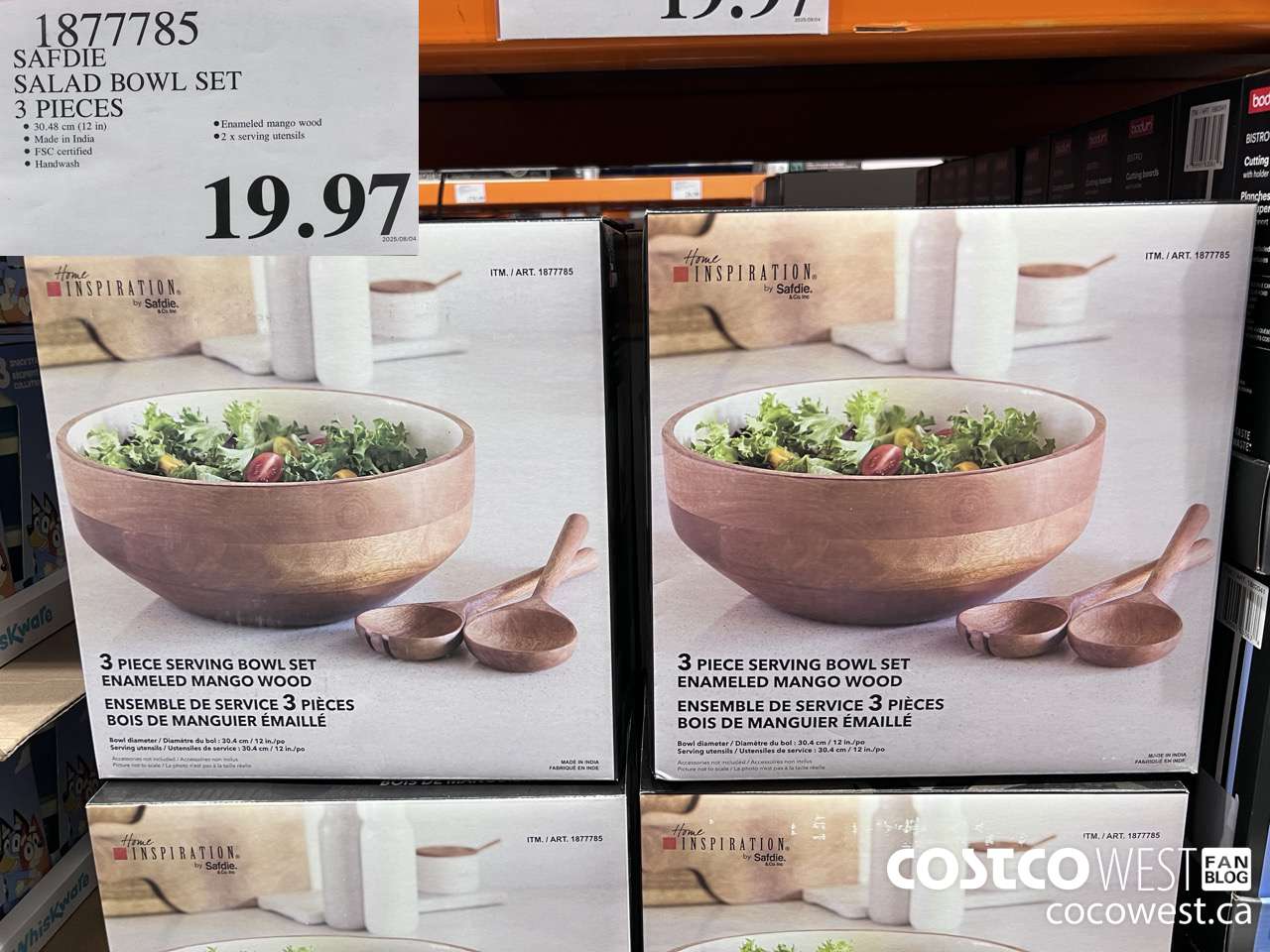 1877785 SAFDIE SALAD BOWL SET 3 PIECES $19.97