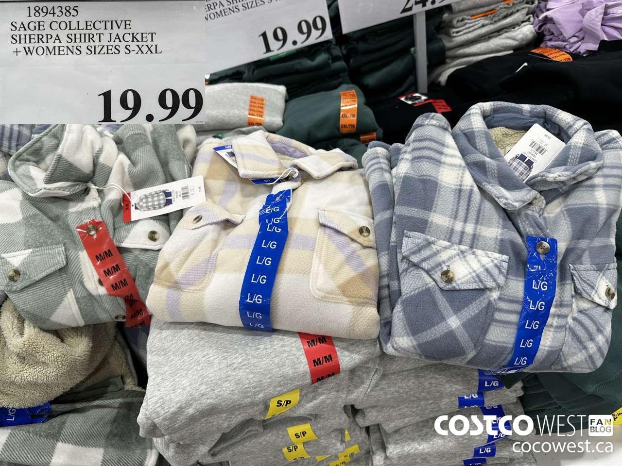 1894385 SAGE COLLECTIVE SHERPA SHIRT JACKET WOMENS SIZES S-XXL $19.99