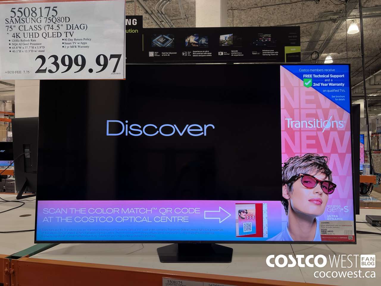 5508175 SAMSUNG 75Q80D 75
