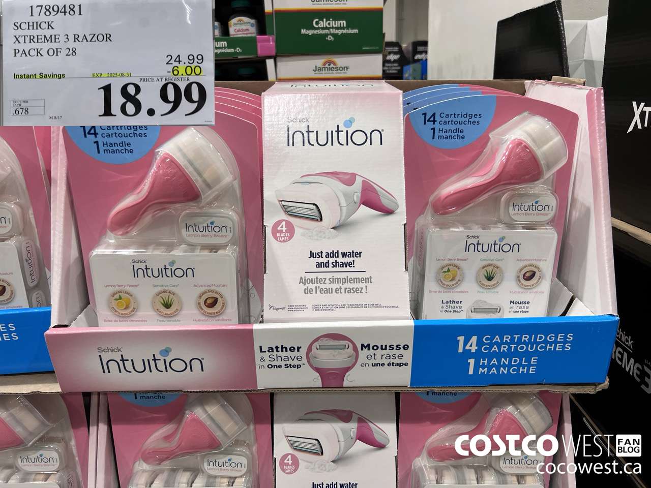 1789481 SCHICK XTREME 3 RAZOR PACK OF 28 ($6.00 INSTANT SAVINGS EXPIRES ON 2025-08-31) $18.99