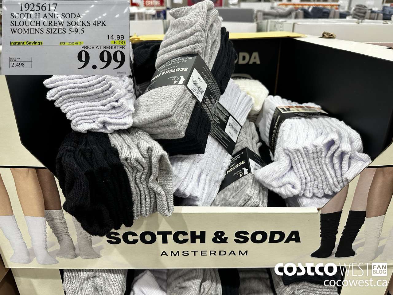 1925617 SCOTCH AND SODA SLOUCH CREW SOCK 4PK WOMENS SIZES 5-9.5 ($5.00 INSTANT SAVINGS EXPIRES ON 2025-08-24) $9.99