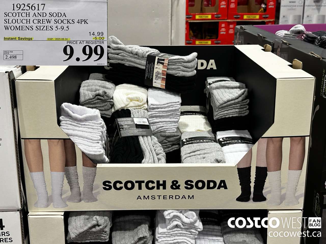 1925617 SCOTCH AND SODA SLOUCH CREW SOCK 4PK WOMENS SIZES 5-9.5 ($5.00 INSTANT SAVINGS EXPIRES ON 2025-08-24) $9.99