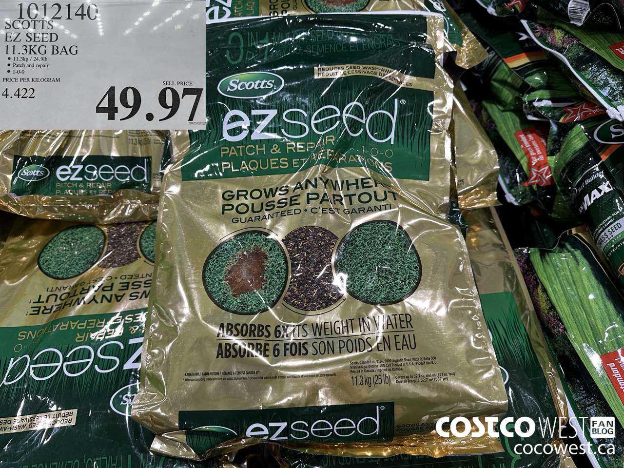 1012140 SCOTTS EZ SEED 11.3KG BAG $49.97