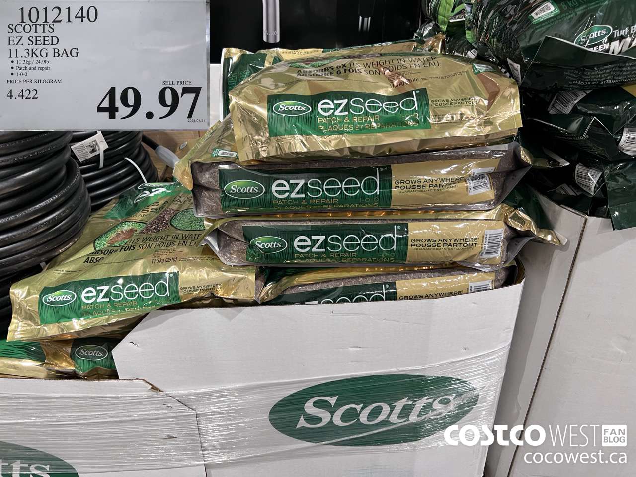1012140 SCOTTS EZ SEED 11.3KG BAG $49.97
