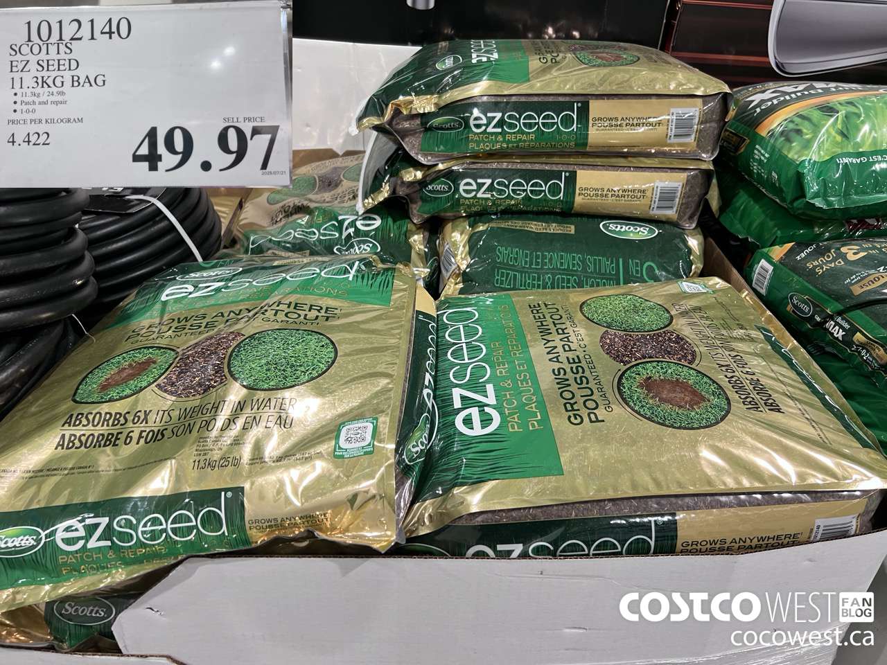1012140 SCOTTS EZ SEED 11.3KG BAG $49.97